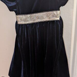 Blue Velvet Dress by Rare Editions Brand Girls size 5